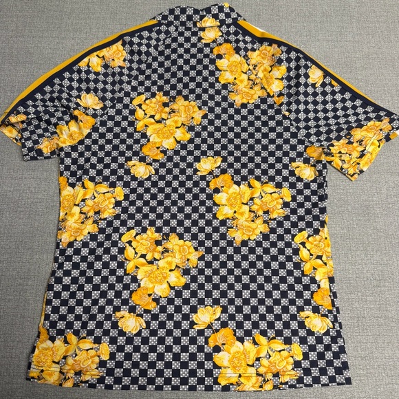 Murano Liquid Luxury Slim Fit Floral Checker Polo Shirt - Picture 7 of 9